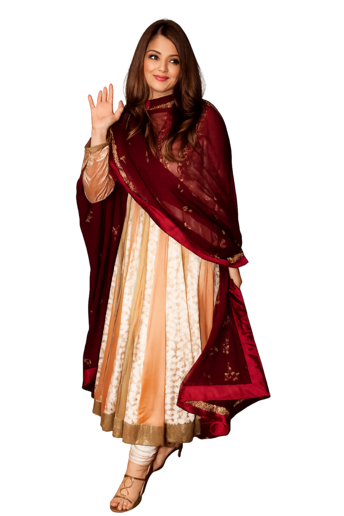 Aishwarya Rai Inspired Multicolored Anarkali Set