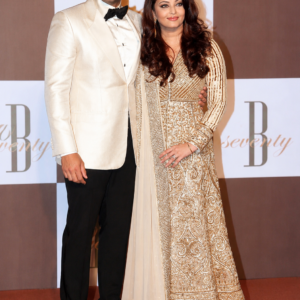 Aishwarya Rai Inspired Snow White Gold Anarkali Gown - FIND5STAR