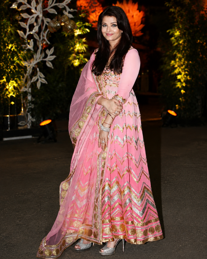 Aishwarya Rai Inspired Pink Gota Anarkali - FIND5STAR