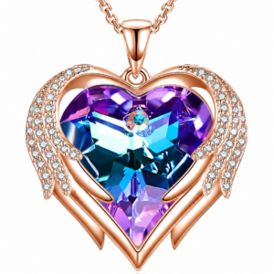 Praelinos Angel Wing Heart Necklace - FIND5STAR