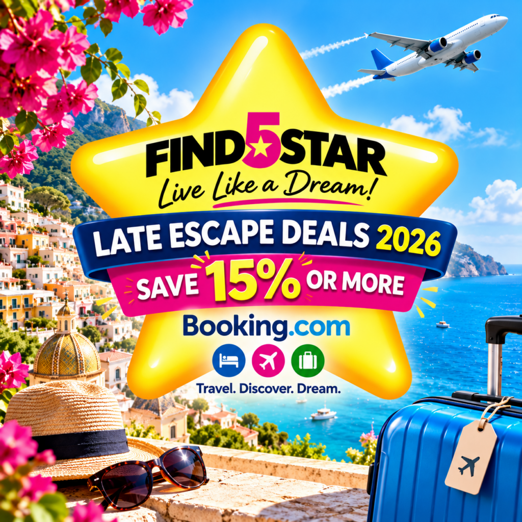 ✈️ Booking.com Late Escape Deals 2026 – Save 15% or More